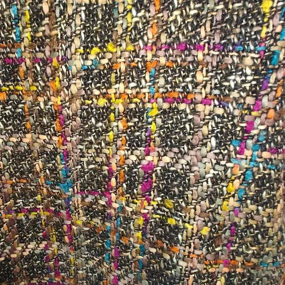 Dialogue Women size 12 Multi Colored Lined Portrait Collar Tweed Jacket - Picture 9 of 9